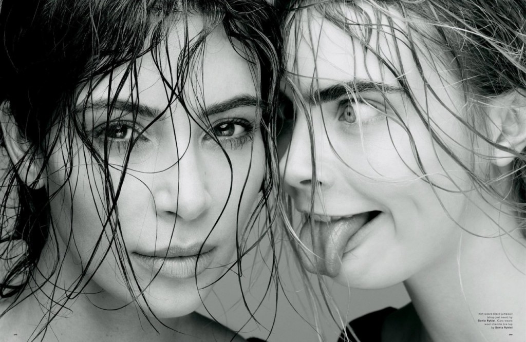 Kim Kardashian & Cara Delevingne su Love Magazine 01