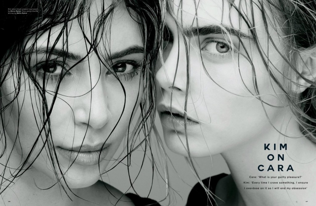 Kim Kardashian & Cara Delevingne su Love Magazine 02